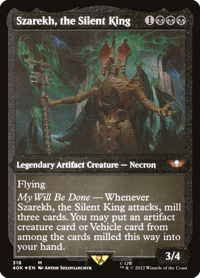 Szarekh, the Silent King (Display Commander) (Etched Foil) [Warhammer 40,000] | Rock City Comics