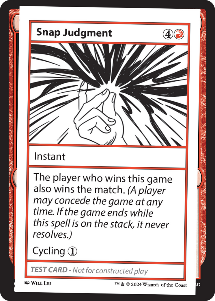 Snap Judgment [Mystery Booster 2 Playtest Cards] | Rock City Comics