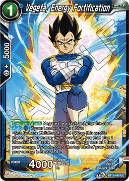 Vegeta, Energy Fortification (Uncommon) (BT13-040) [Supreme Rivalry] | Rock City Comics