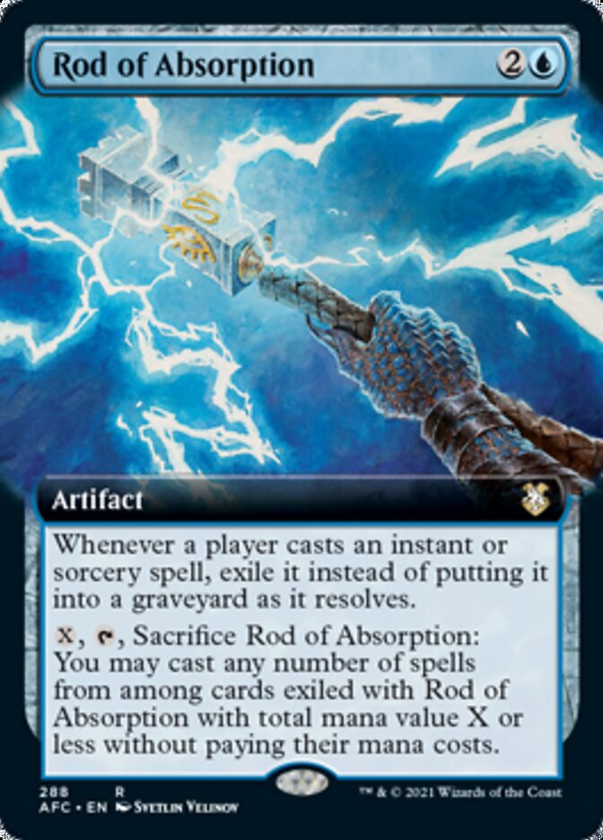 Rod of Absorption (Extended Art) [Dungeons & Dragons: Adventures in the Forgotten Realms Commander] | Rock City Comics