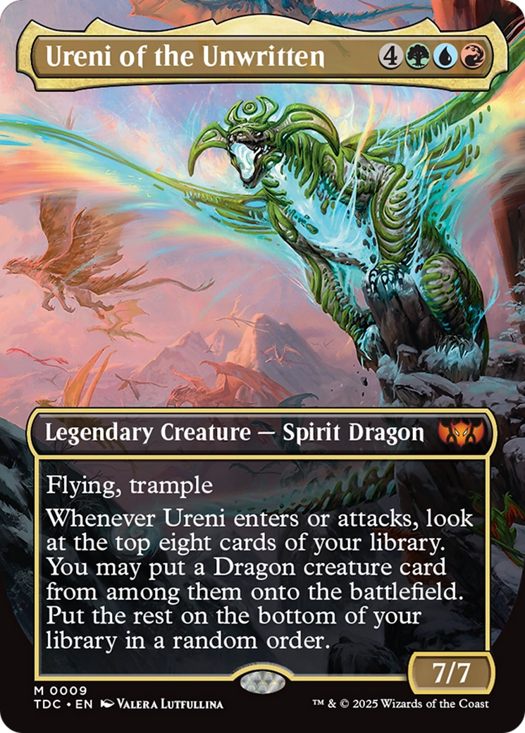 Ureni of the Unwritten (Borderless) [Tarkir: Dragonstorm Commander] | Rock City Comics
