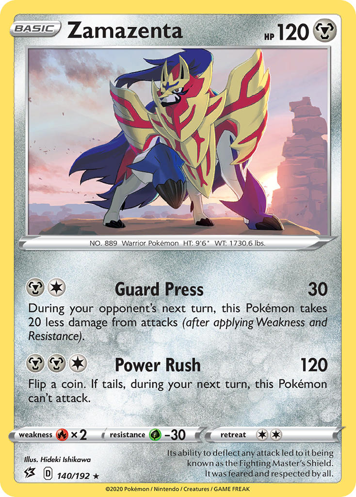 Zamazenta (140/192) (Cracked Ice Holo) (Theme Deck Exclusive) [Sword & Shield: Rebel Clash] | Rock City Comics