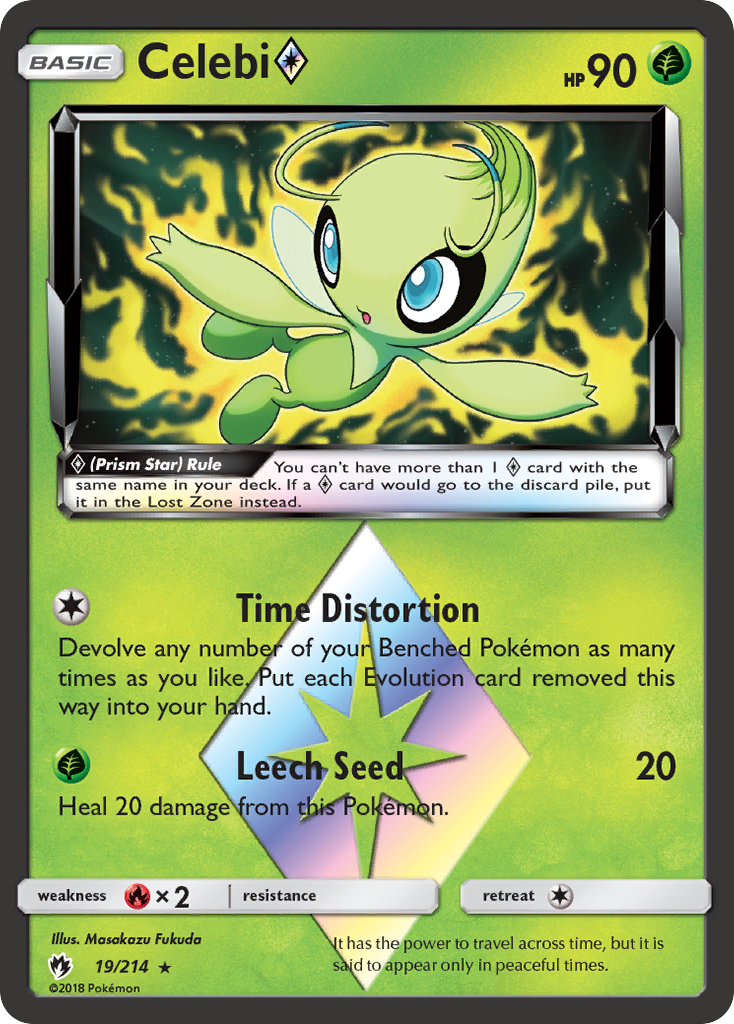 Celebi (19/214) (Prism Star) [Sun & Moon: Lost Thunder] | Rock City Comics