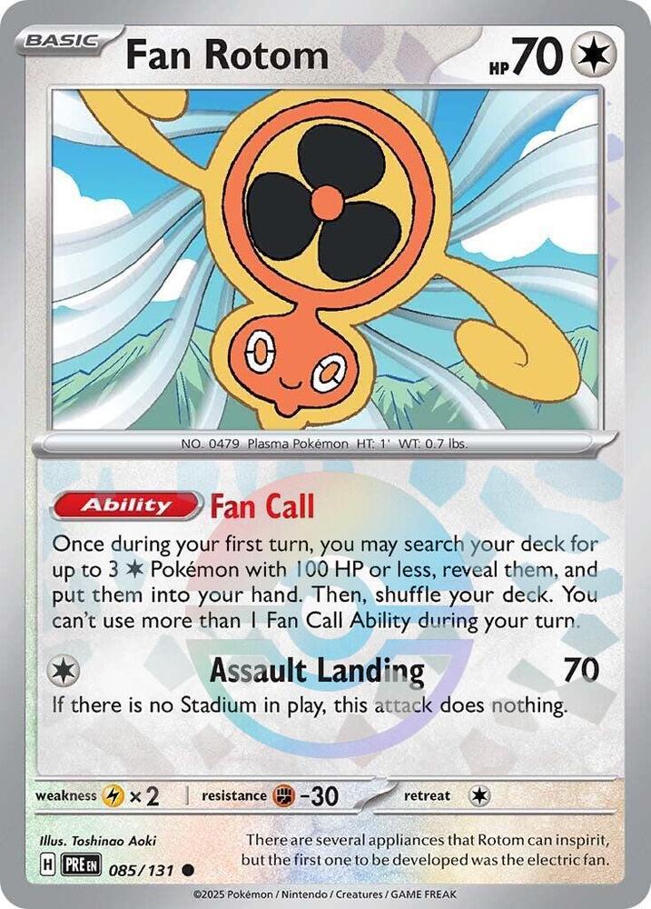 Fan Rotom (085/131) (Poke Ball Pattern) [Scarlet & Violet: Prismatic Evolutions] | Rock City Comics