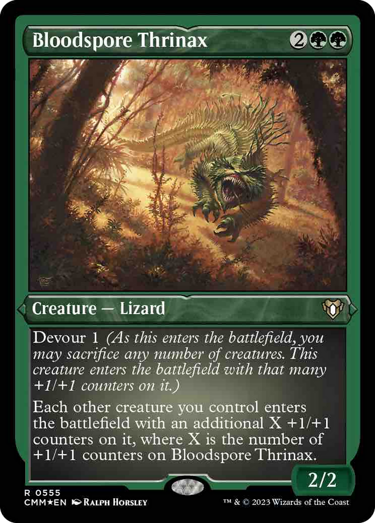 Bloodspore Thrinax (Foil Etched) [Commander Masters] | Rock City Comics