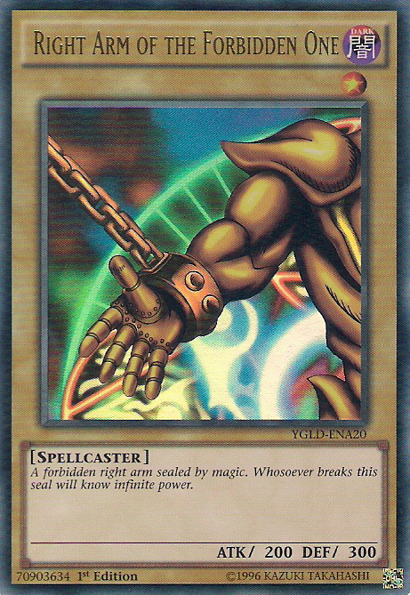 Right Arm of the Forbidden One [YGLD-ENA20] Ultra Rare | Rock City Comics