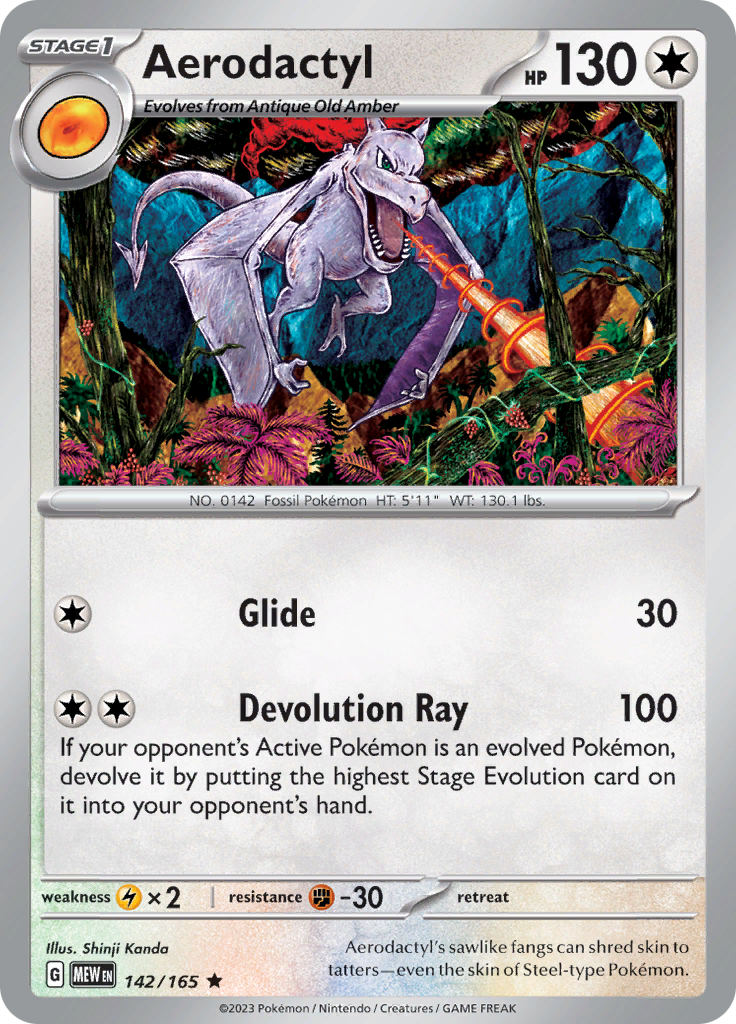 Aerodactyl (142/165) [Scarlet & Violet: 151] | Rock City Comics