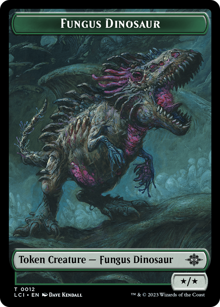 Fungus Dinosaur // Dinosaur (0001) Double-Sided Token [The Lost Caverns of Ixalan Tokens] | Rock City Comics