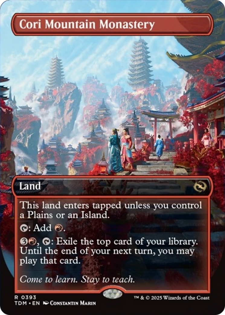 Cori Mountain Monastery (Borderless) [Tarkir: Dragonstorm] | Rock City Comics