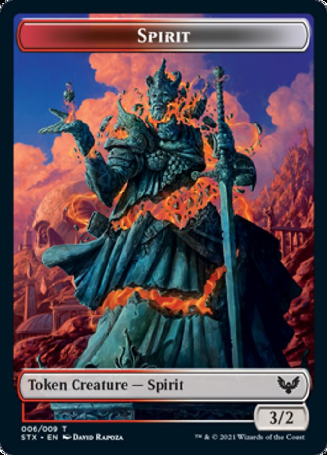 Elemental // Spirit Double-Sided Token [Strixhaven: School of Mages Tokens] | Rock City Comics