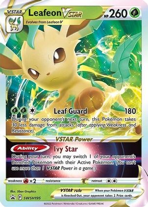 Leafeon VSTAR (SWSH195) (Jumbo Card) [Sword & Shield: Black Star Promos] | Rock City Comics