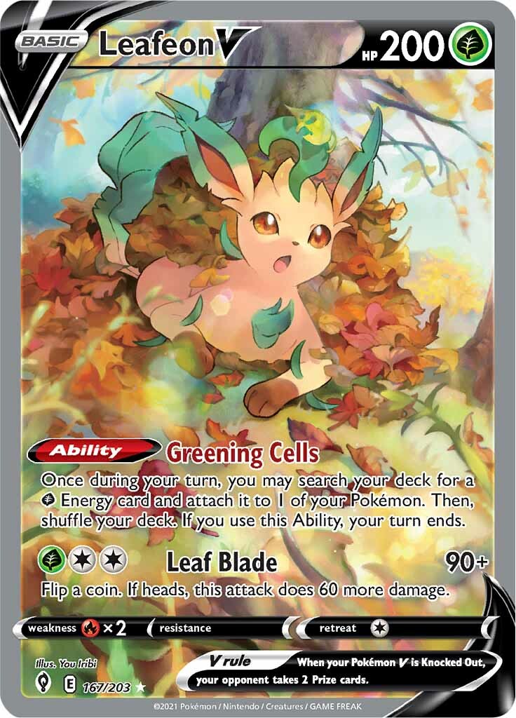 Leafeon V (167/203) [Sword & Shield: Evolving Skies] | Rock City Comics