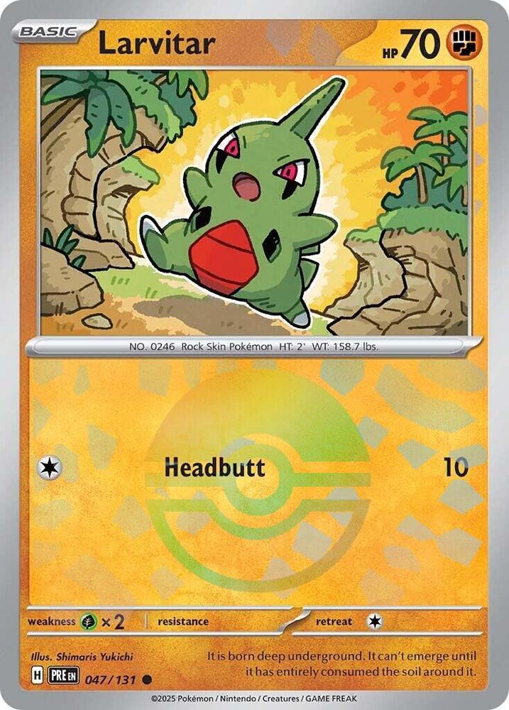 Larvitar (047/131) (Poke Ball Pattern) [Scarlet & Violet: Prismatic Evolutions] | Rock City Comics