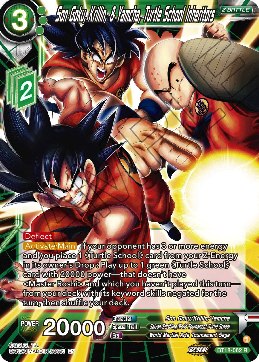 Son Goku, Krillin, & Yamcha, Turtle School Inheritors (BT18-062) [Dawn of the Z-Legends] | Rock City Comics