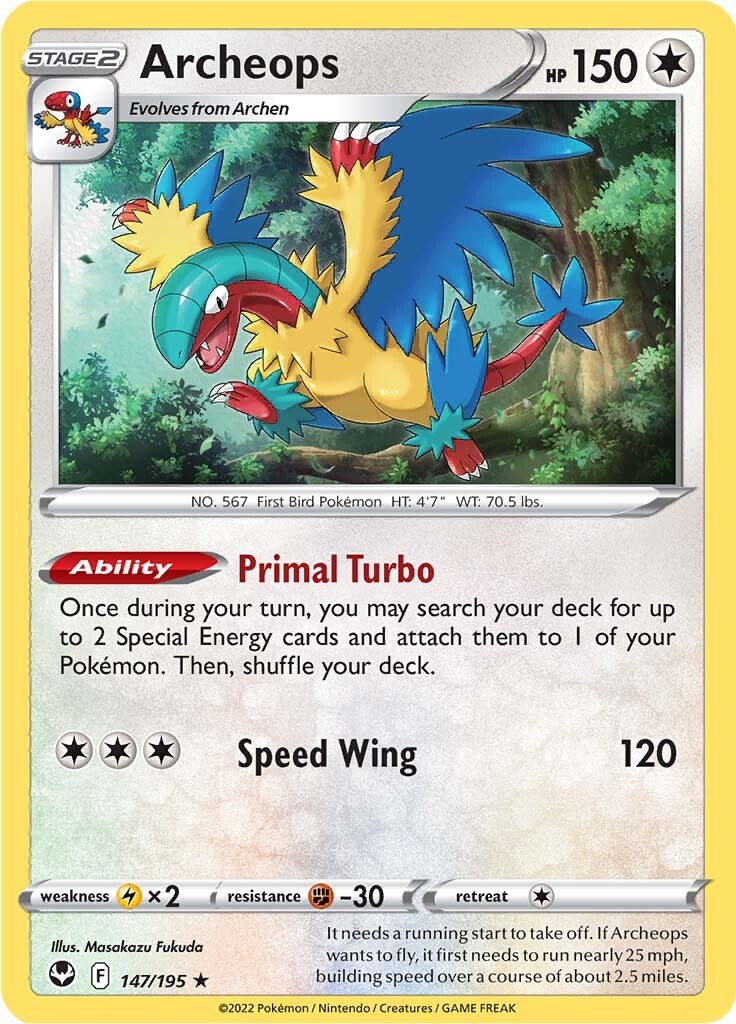 Archeops (147/195) (Theme Deck Exclusive) [Sword & Shield: Silver Tempest] | Rock City Comics