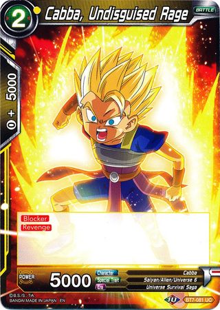 Cabba, Undisguised Rage (BT7-081) [Assault of the Saiyans] | Rock City Comics