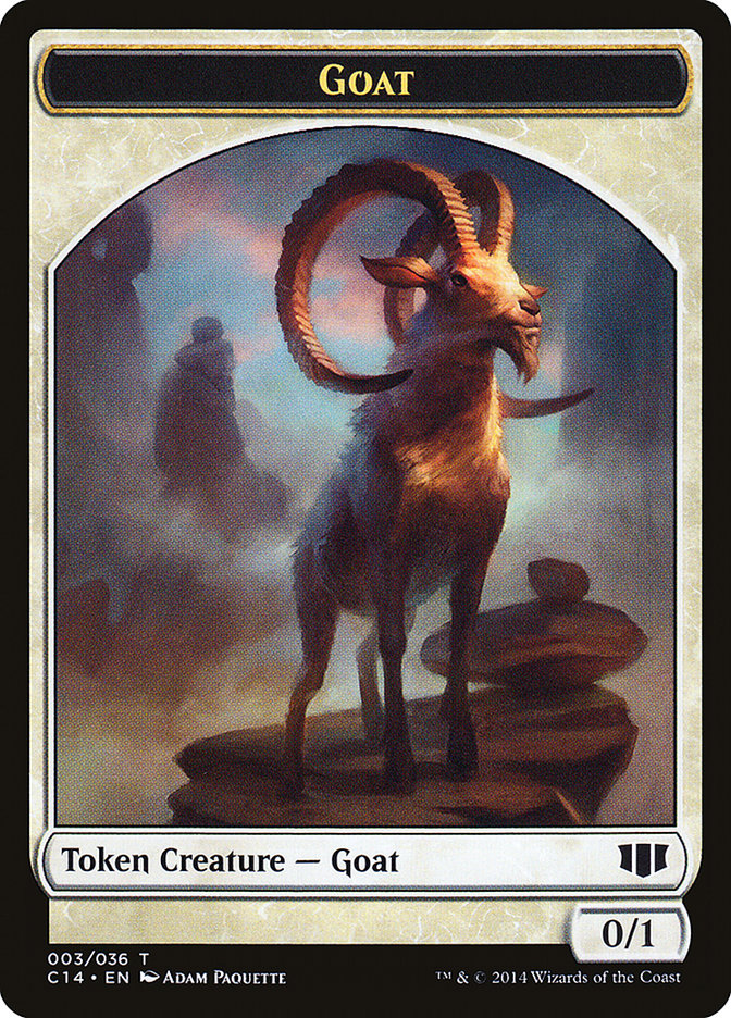 Goblin // Goat Double-Sided Token [Commander 2014 Tokens] | Rock City Comics