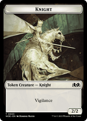 Knight // Food (0011) Double-Sided Token [Wilds of Eldraine Tokens] | Rock City Comics