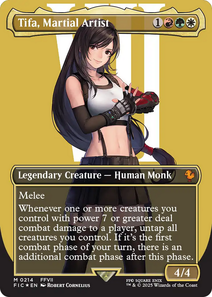 Tifa, Martial Artist (Borderless) (Surge Foil) [FINAL FANTASY Commander] | Rock City Comics