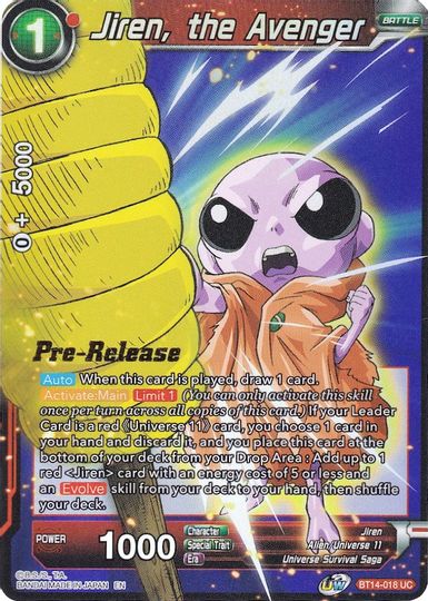 Jiren, the Avenger (BT14-018) [Cross Spirits Prerelease Promos] | Rock City Comics