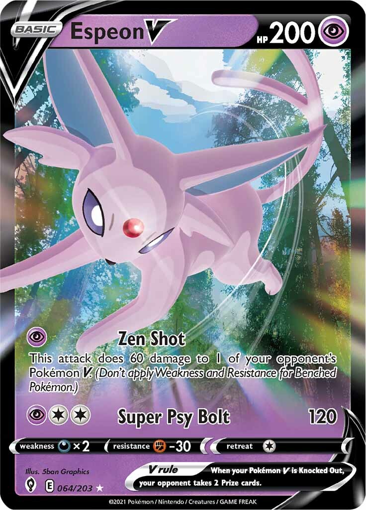 Espeon V (064/203) [Sword & Shield: Evolving Skies] | Rock City Comics