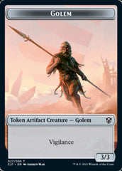 Golem (027) // Thopter Double-Sided Token [Commander 2021 Tokens] | Rock City Comics