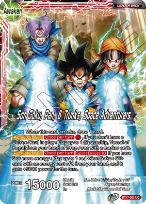 Son Goku // Son Goku, Pan, and Trunks, Space Adventurers (BT17-001) [Ultimate Squad] | Rock City Comics