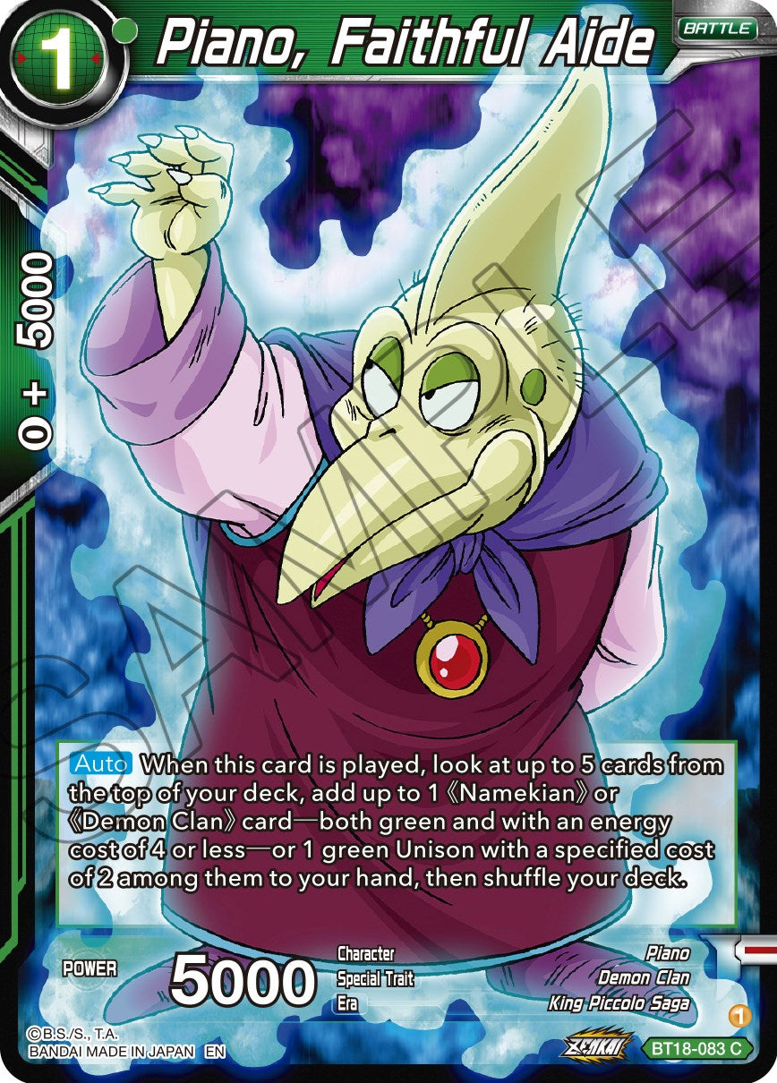 Piano, Faithful Aide (BT18-083) [Dawn of the Z-Legends] | Rock City Comics
