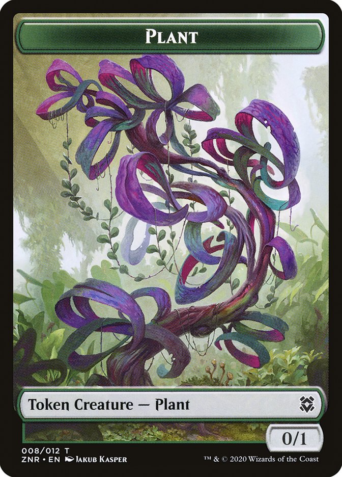 Cat // Plant Double-Sided Token [Zendikar Rising Tokens] | Rock City Comics