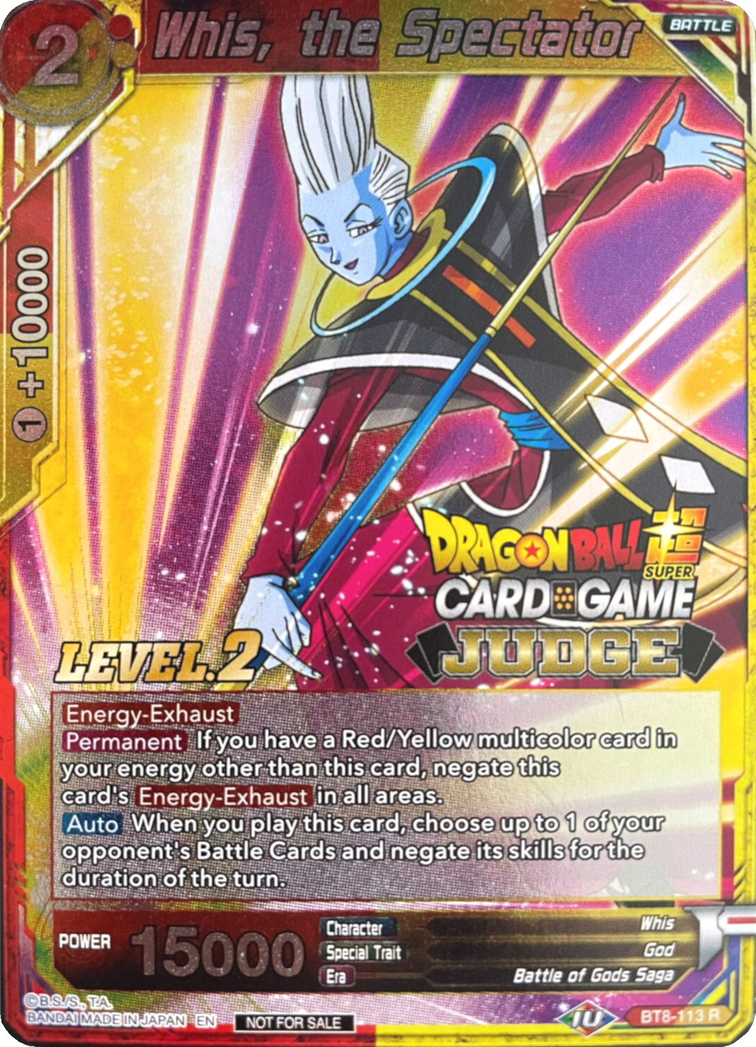 Whis, the Spectator (Level 2) (BT8-113) [Judge Promotion Cards] | Rock City Comics