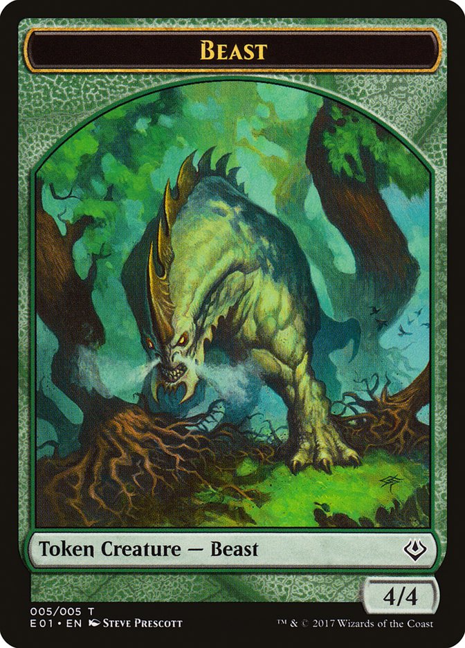 Beast (005) // Soldier Double-Sided Token [Archenemy: Nicol Bolas Tokens] | Rock City Comics