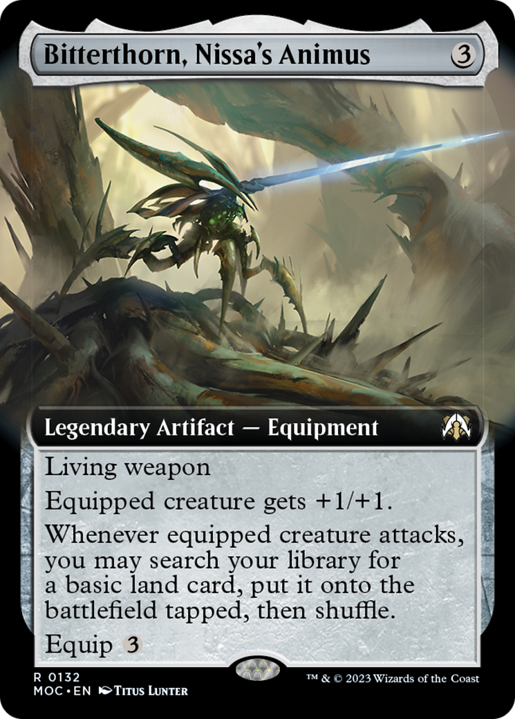 Bitterthorn, Nissa's Animus (Extended Art) [March of the Machine Commander] | Rock City Comics