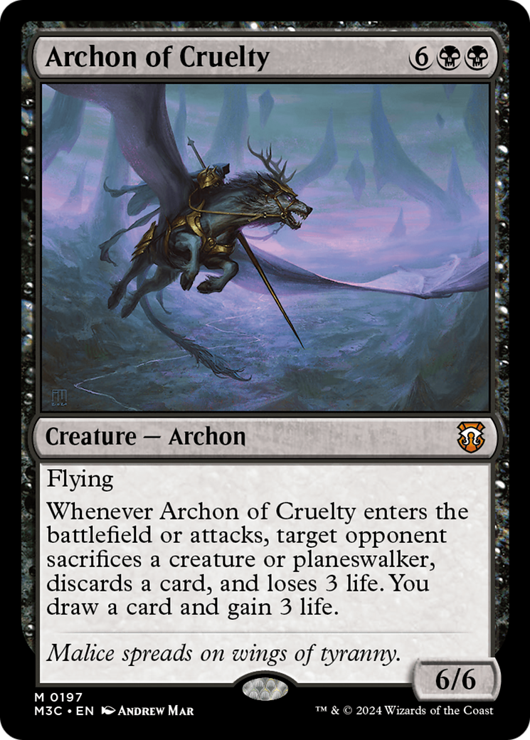 Archon of Cruelty (Ripple Foil) [Modern Horizons 3 Commander] | Rock City Comics