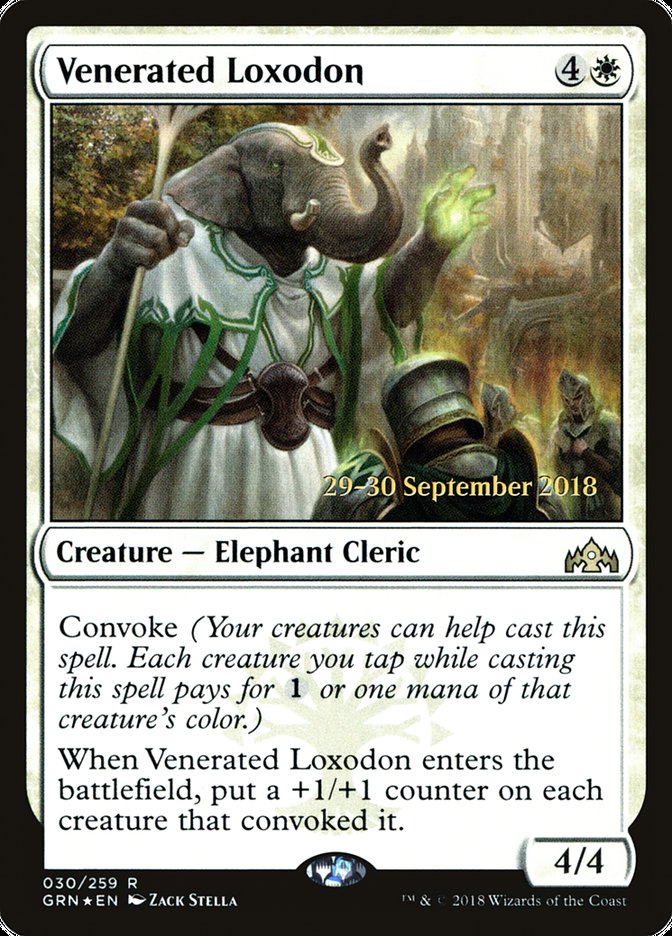 Venerated Loxodon [Guilds of Ravnica Prerelease Promos] | Rock City Comics