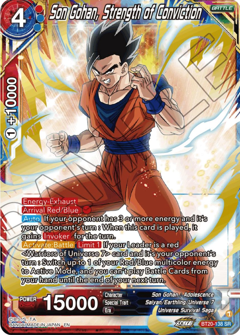 Son Gohan, Strength of Conviction (BT20-138) [Power Absorbed] | Rock City Comics