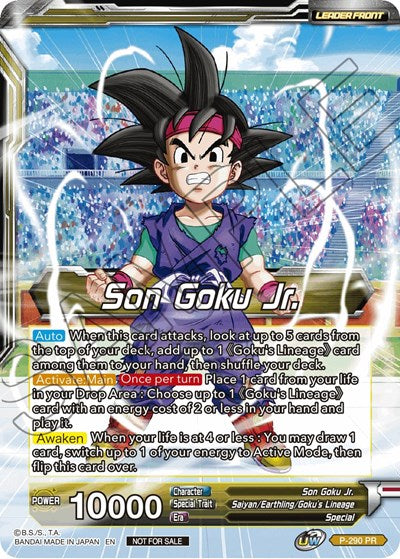 Son Goku Jr. // SS Son Goku Jr., Scion of the Lineage (Gold Stamped) (P-290) [Promotion Cards] | Rock City Comics