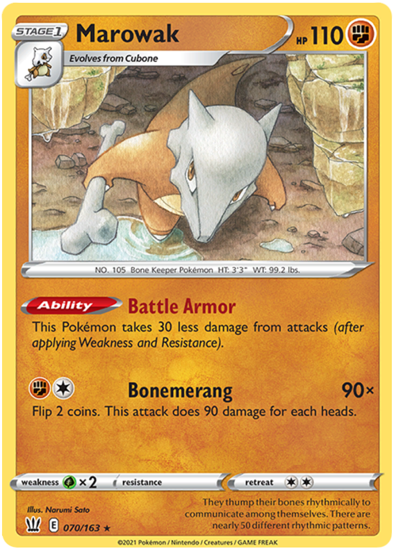 Marowak (070/163) [Sword & Shield: Battle Styles] | Rock City Comics