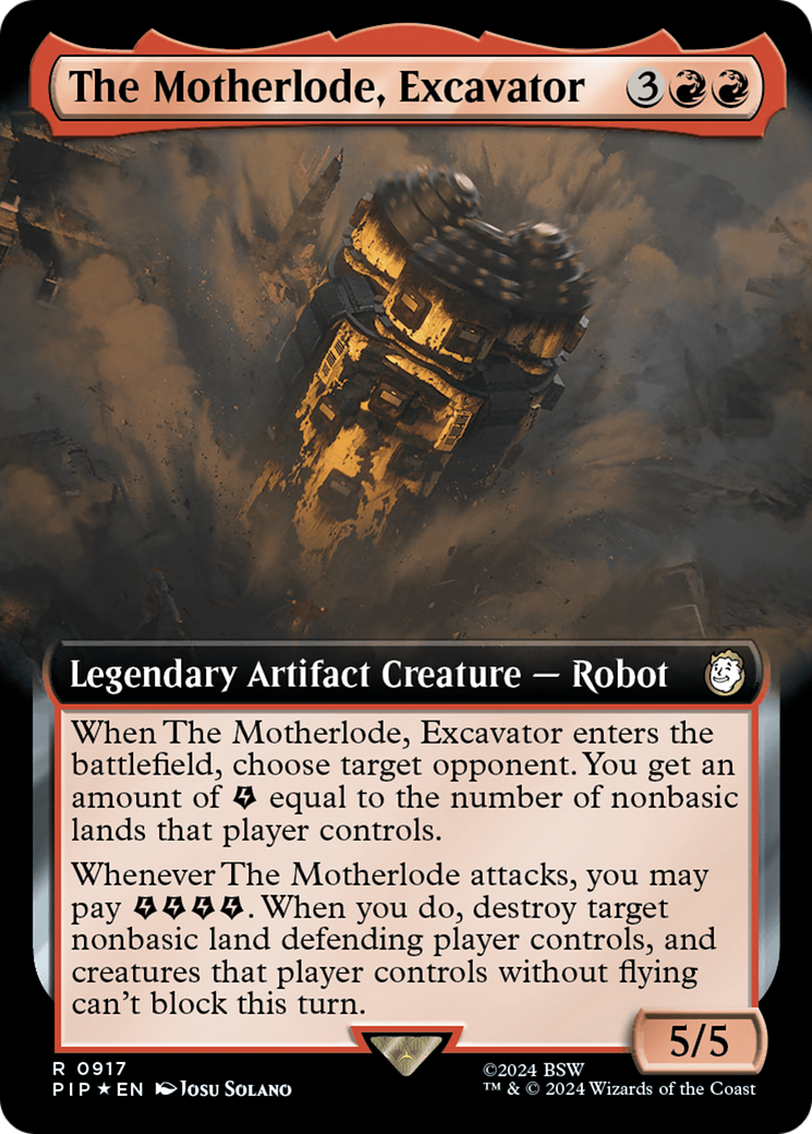 The Motherlode, Excavator (Extended Art) (Surge Foil) [Fallout] | Rock City Comics