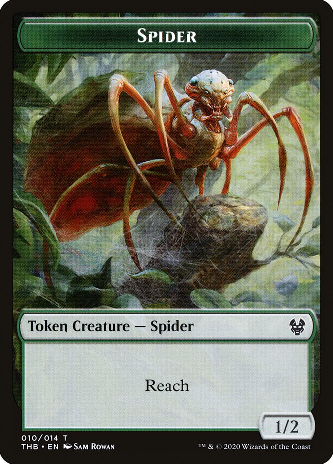 Human Soldier // Spider Double-Sided Token [Theros Beyond Death Tokens] | Rock City Comics