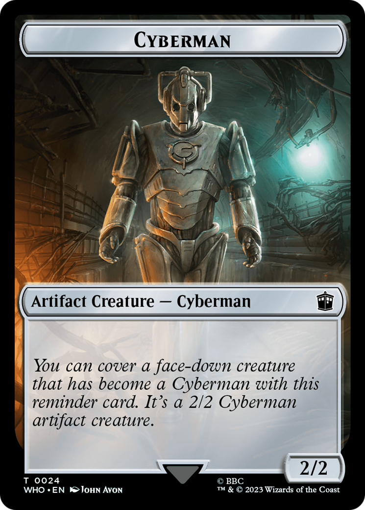 Alien Rhino // Cyberman Double-Sided Token [Doctor Who Tokens] | Rock City Comics