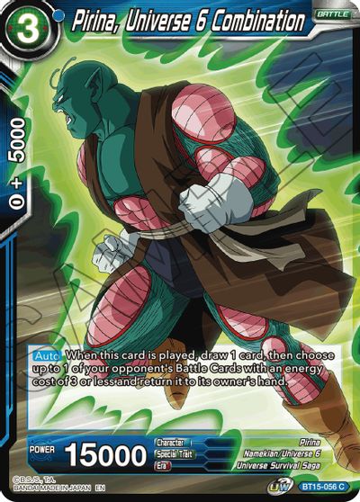 Pirina, Universe 6 Combination (BT15-056) [Saiyan Showdown] | Rock City Comics