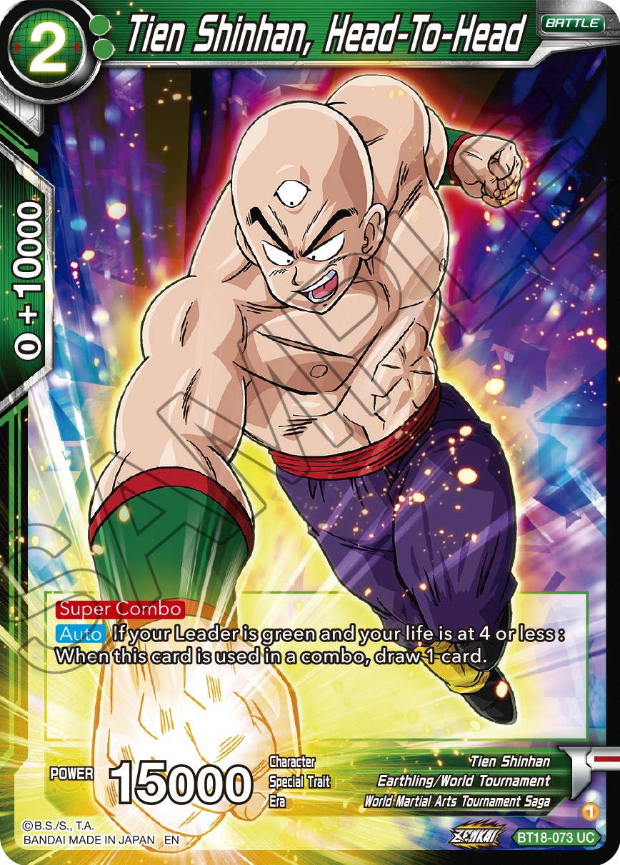 Tien Shinhan, Head-To-Head (BT18-073) [Dawn of the Z-Legends] | Rock City Comics