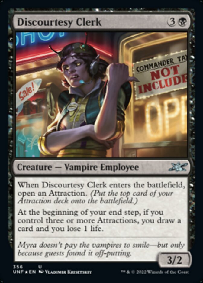 Discourtesy Clerk (Galaxy Foil) [Unfinity] | Rock City Comics