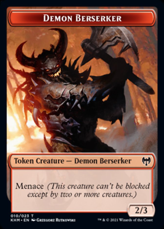Demon Berserker Token [Kaldheim Tokens] | Rock City Comics
