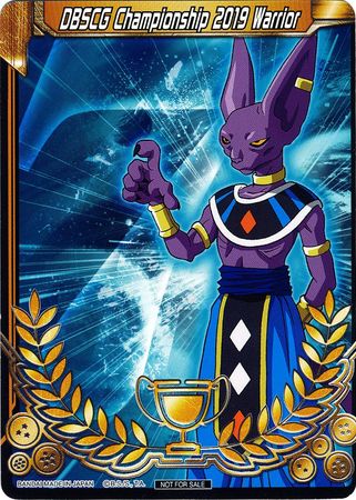 DBSCG Championship 2019 Warrior (Merit Card) - Universe 7 "Beerus" (7) [Tournament Promotion Cards] | Rock City Comics