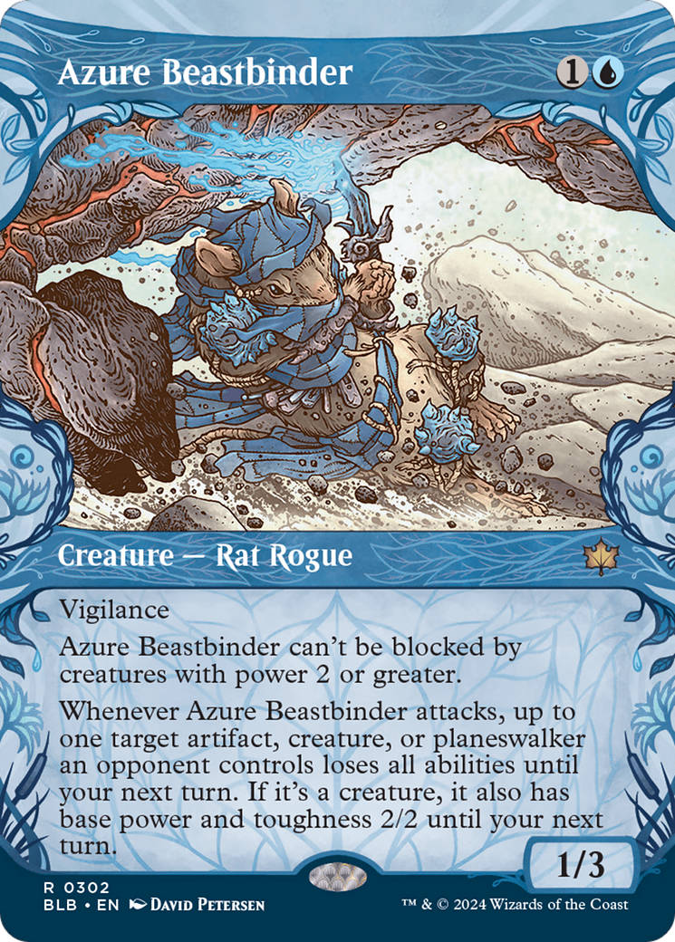 Azure Beastbinder (Showcase) [Bloomburrow] | Rock City Comics