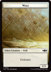 Wall // Spider Double-Sided Token [Tarkir: Dragonstorm Commander Tokens] | Rock City Comics