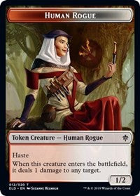 Human Rogue // Food (17) Double-Sided Token [Throne of Eldraine Tokens] | Rock City Comics