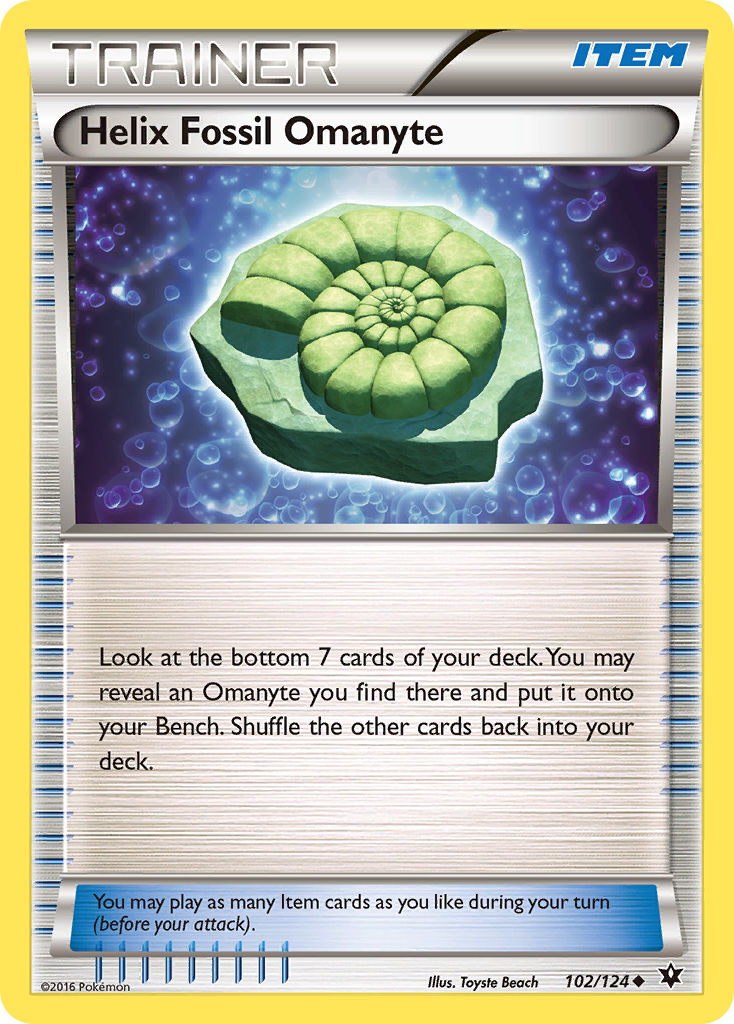 Helix Fossil Omanyte (102/124) [XY: Fates Collide] | Rock City Comics