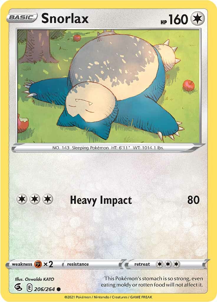 Snorlax (206/264) [Sword & Shield: Fusion Strike] | Rock City Comics